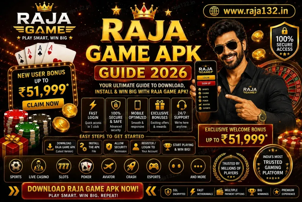 Vue d'ensemble de la plateforme RAJA 132° : paris sportifs et casino en ligne
